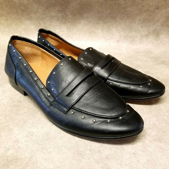 H&M Shoes - H&M Womens 141983 Size 8.5 Black  Slip On Loafer Flats